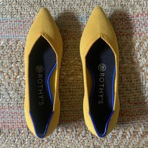 Rothy’s Point yellow shoe